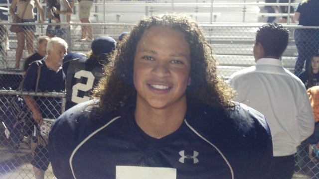 Redlands RB/LB Zack Lindsey led the Terriers in rushing in their season opener vs. Rancho Cucamonga on Friday, Aug. 30, 2013.