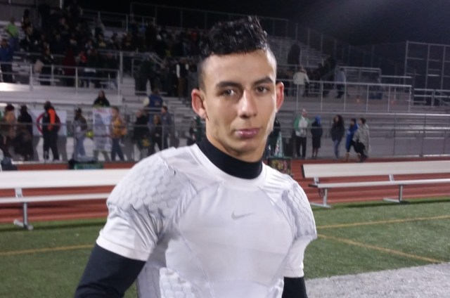 Riverside Notre Dame junior RB Ian Zamudio ran for 161 yards and three TDs in Week 13.
